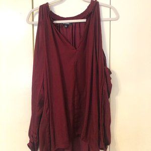 Long Sleeve Cold Shoulder